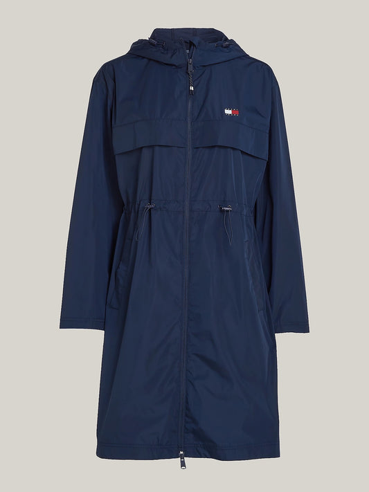 Tommy Jeans - Chicago Waisted Raincoat - Dark Night Navy