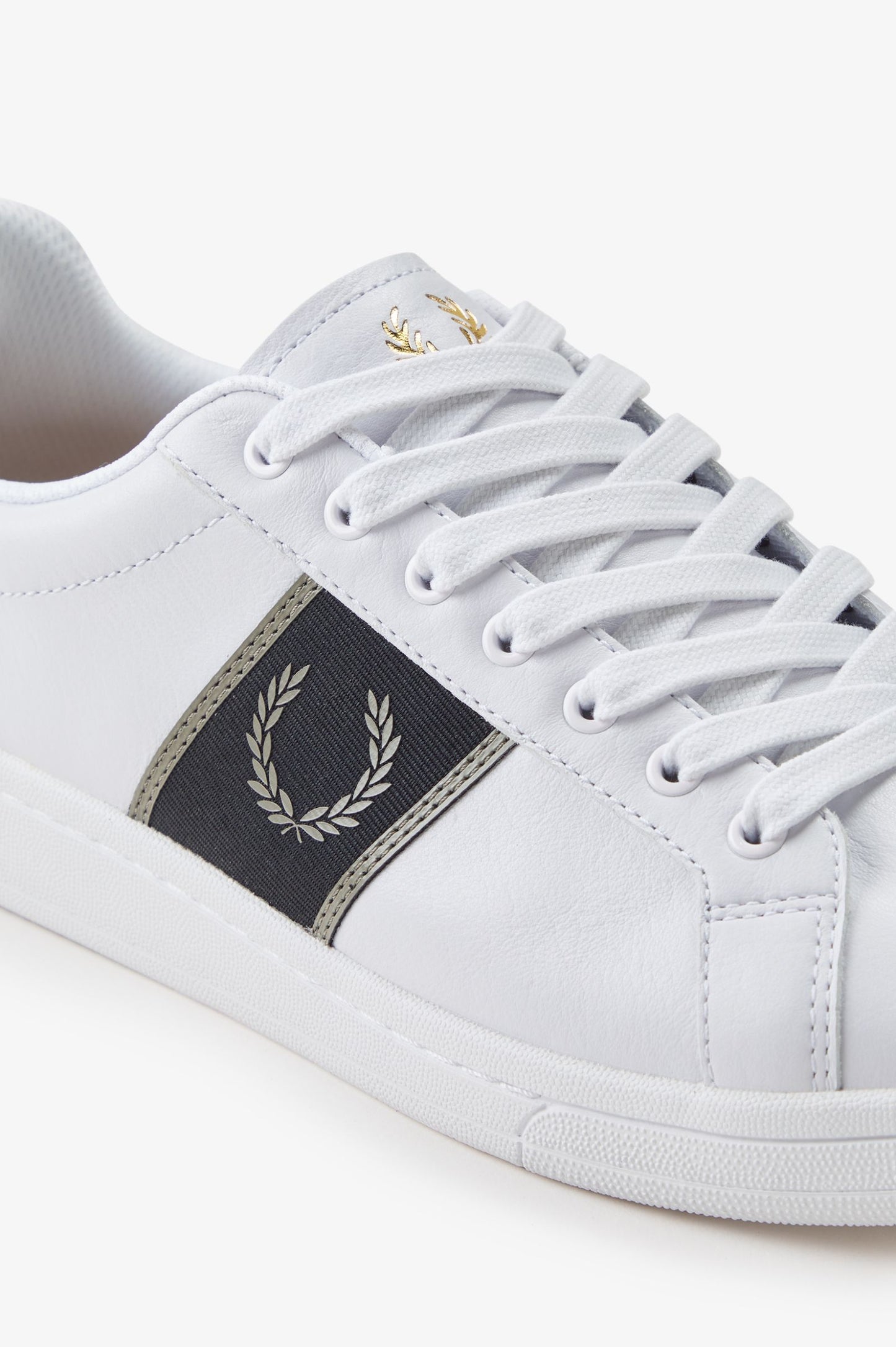 FRED PERRY LEATHER/BRANDED WEBBING