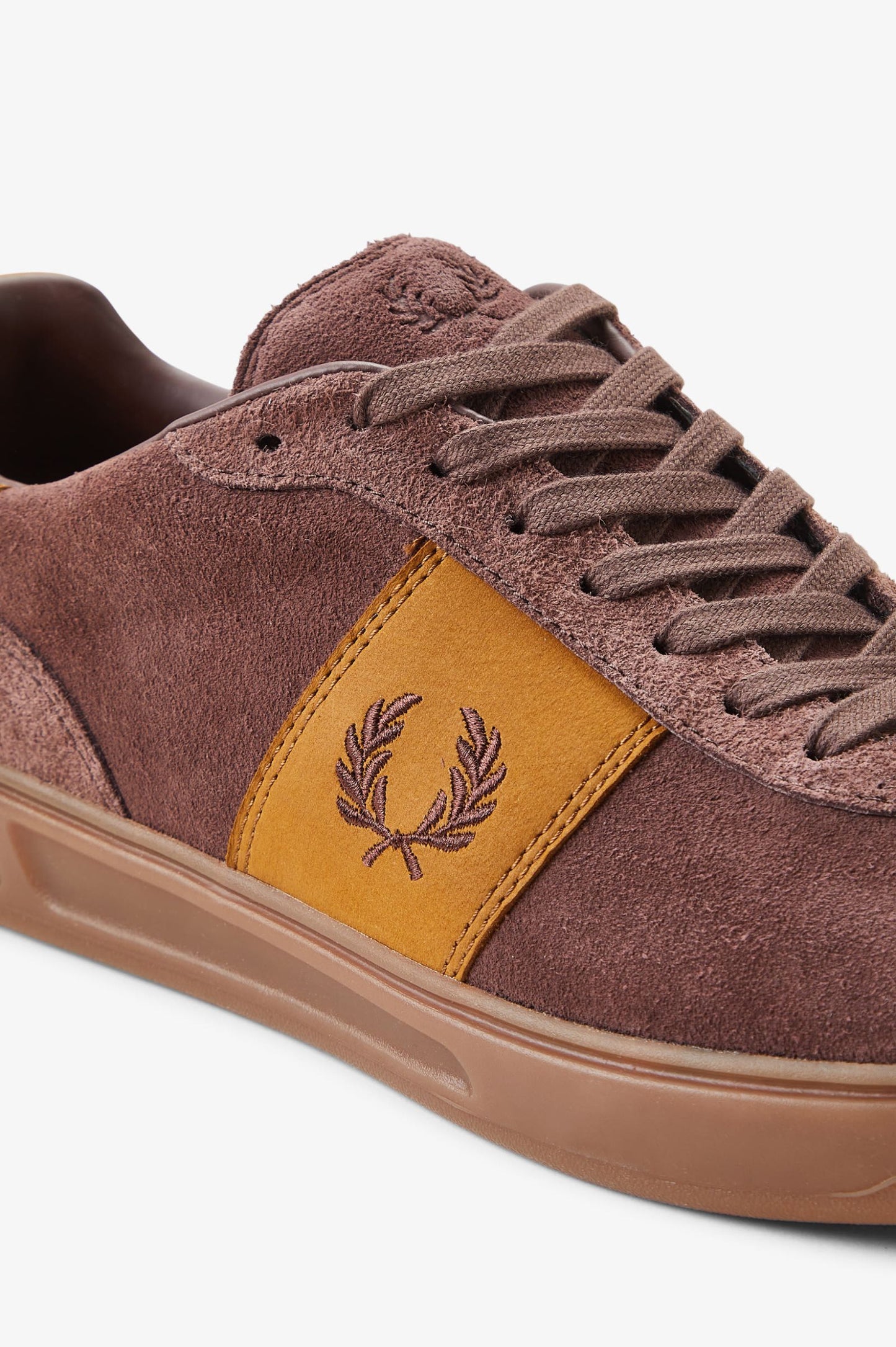 Fred Perry Suede Trainer - Carrington Brick