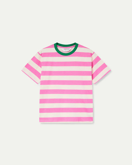 Striped Ringer Tee - Pink/Green