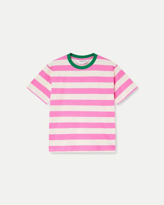Striped Ringer Tee - Pink/Green