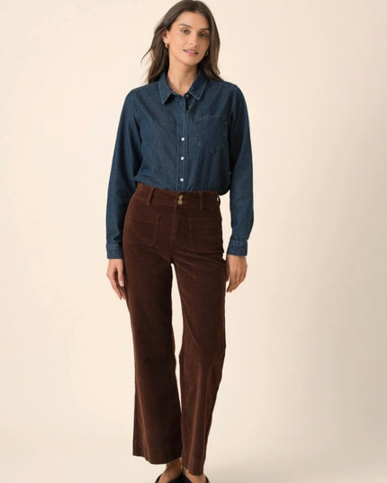 Elnette Velvet Cord Trouser - Teracotta