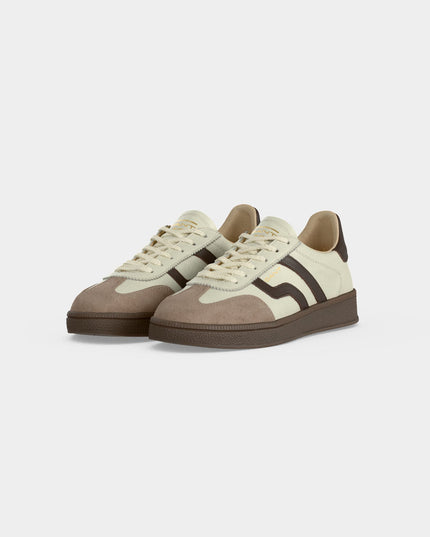 Cuzmo Leather Suede Sneakers in Putty/Desert Brown