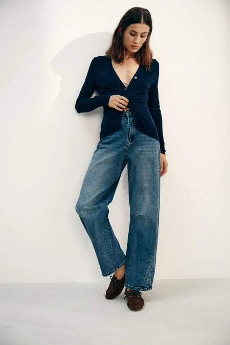 Louisa Barrel Jean - Indigo Denim
