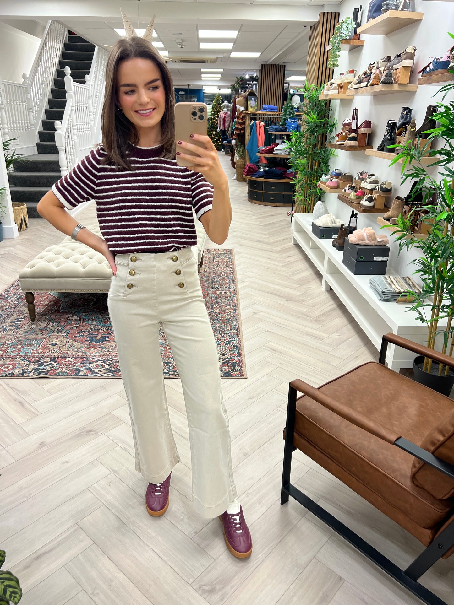 Olivia Knit Top - Burgundy