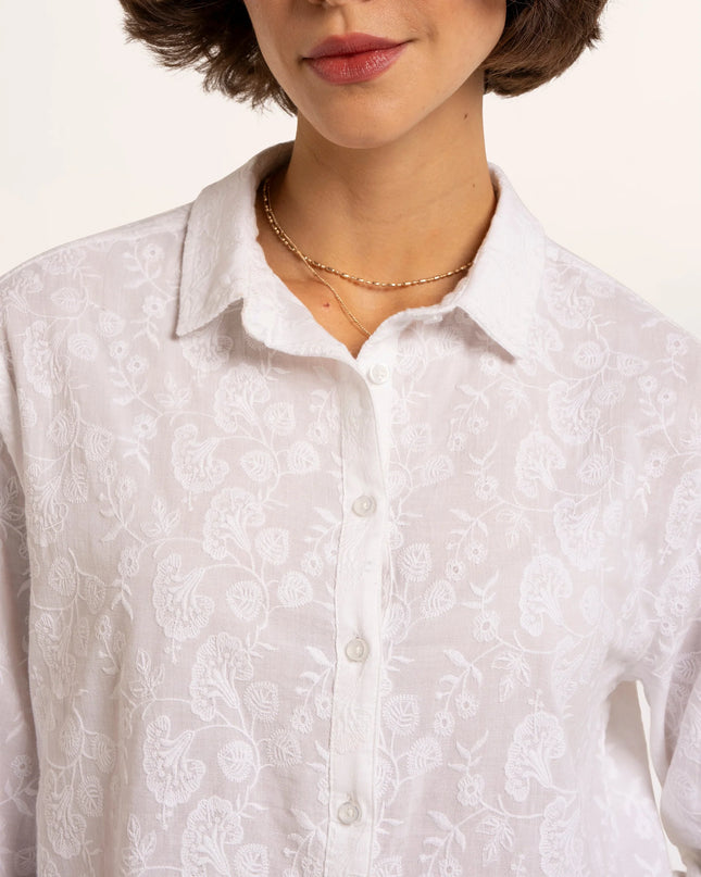 Flora Blouse - White