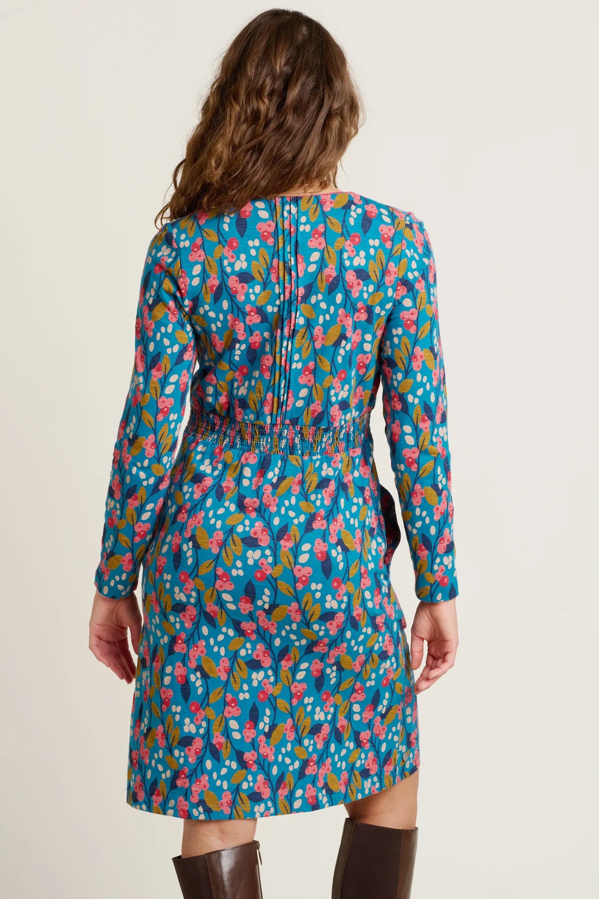 Brakeburn Trailing Berry Wrap Dress