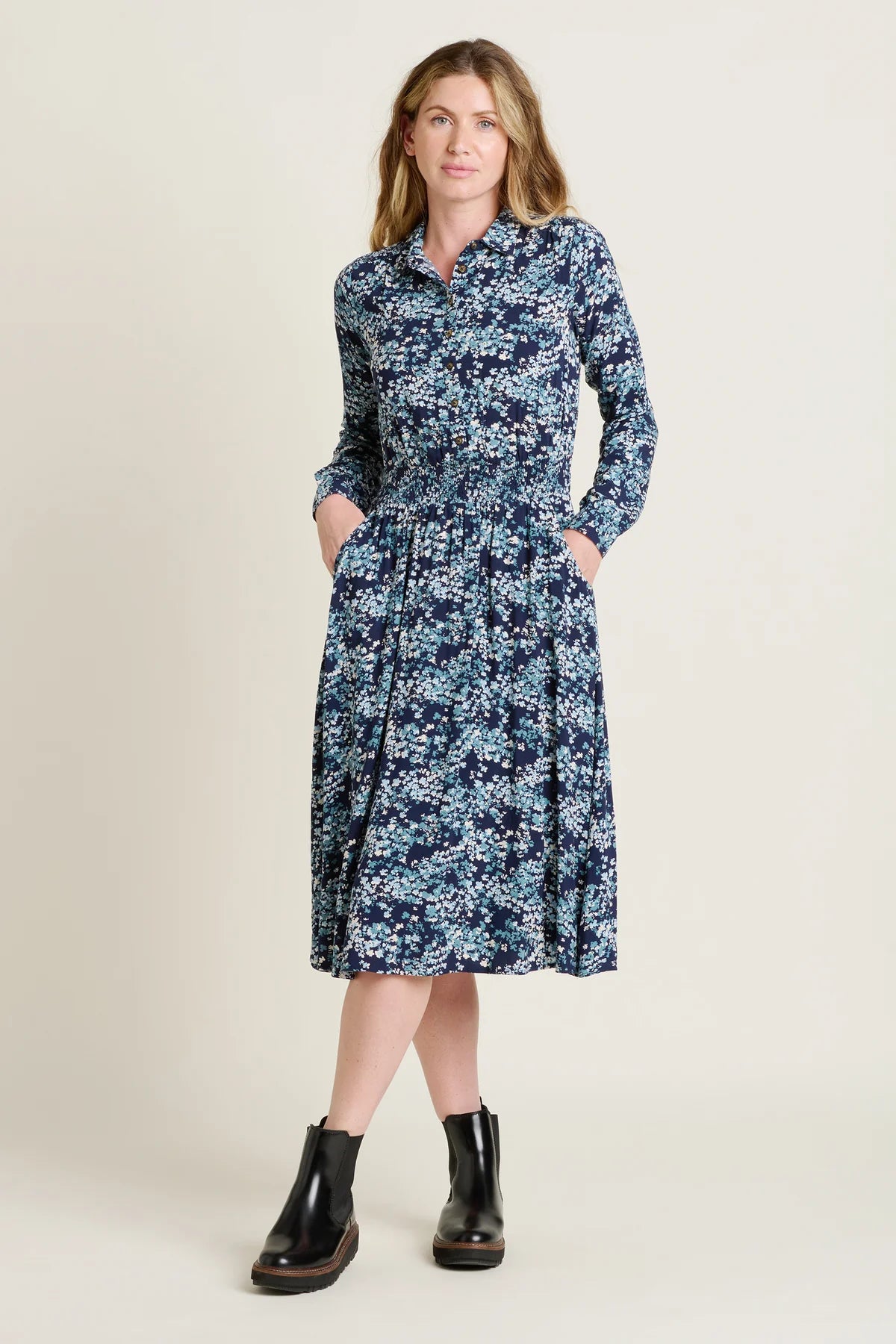 Brakeburn Jasmine Midi Shirt Dress