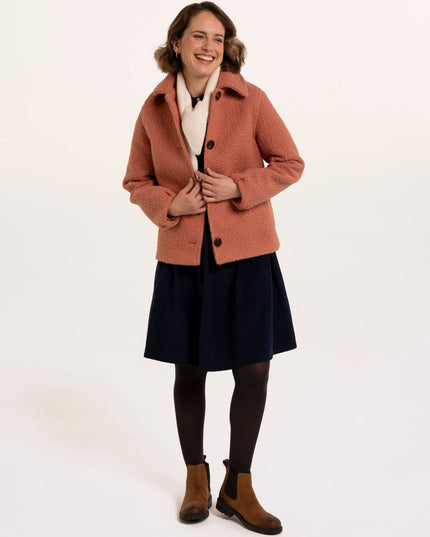 Rose Bloucle Collared Coat