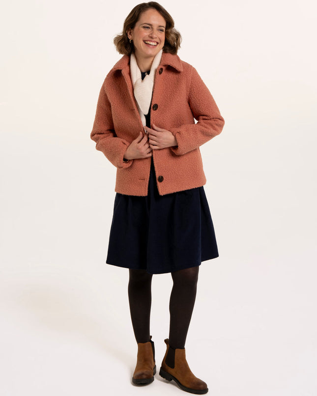 Rose Bloucle Collared Coat