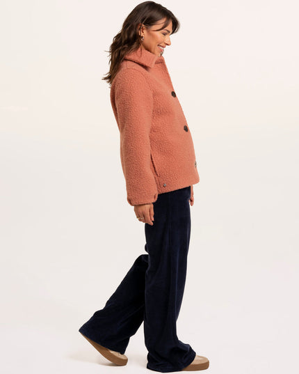 Rose Bloucle Collared Coat
