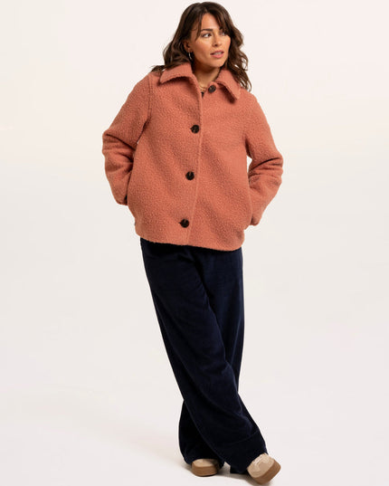 Rose Bloucle Collared Coat