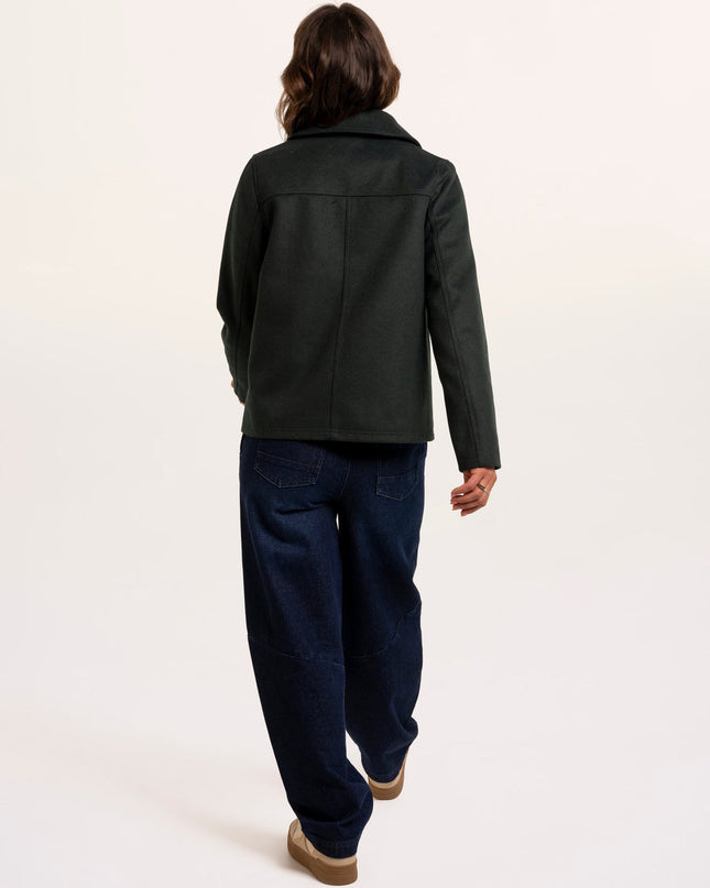 Hazel Teal Collared Jacket
