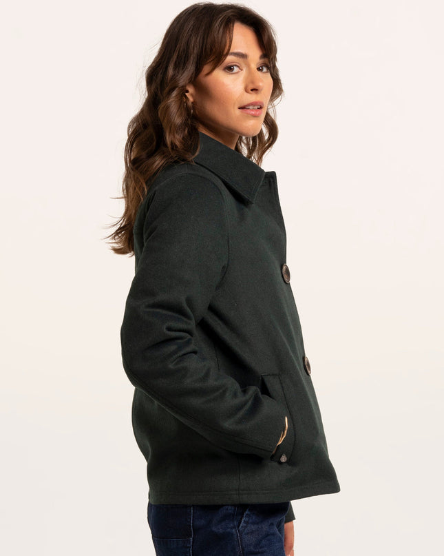Hazel Teal Collared Jacket