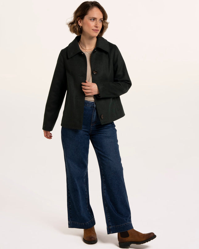 Hazel Teal Collared Jacket
