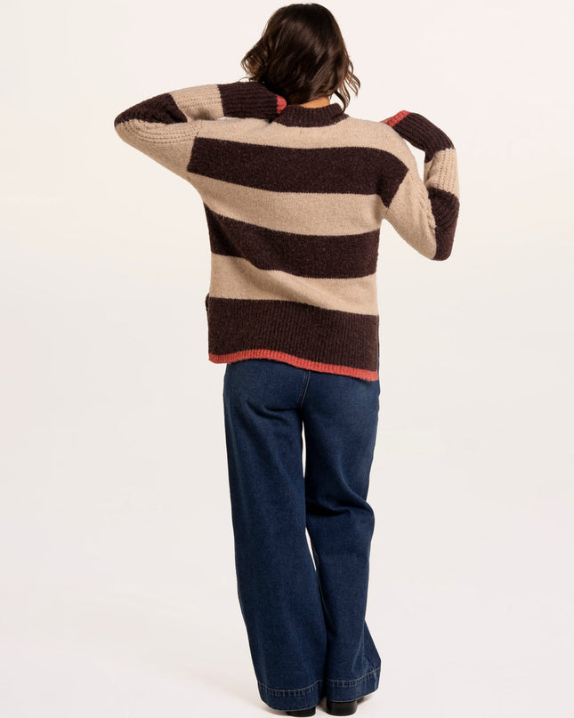 Eira Stripe Crew Neck Knitted Jumper