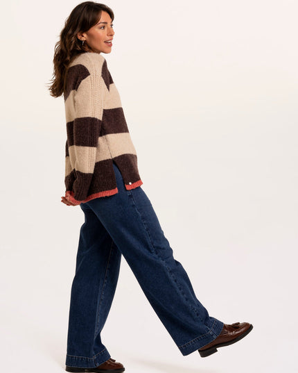 Eira Stripe Crew Neck Knitted Jumper