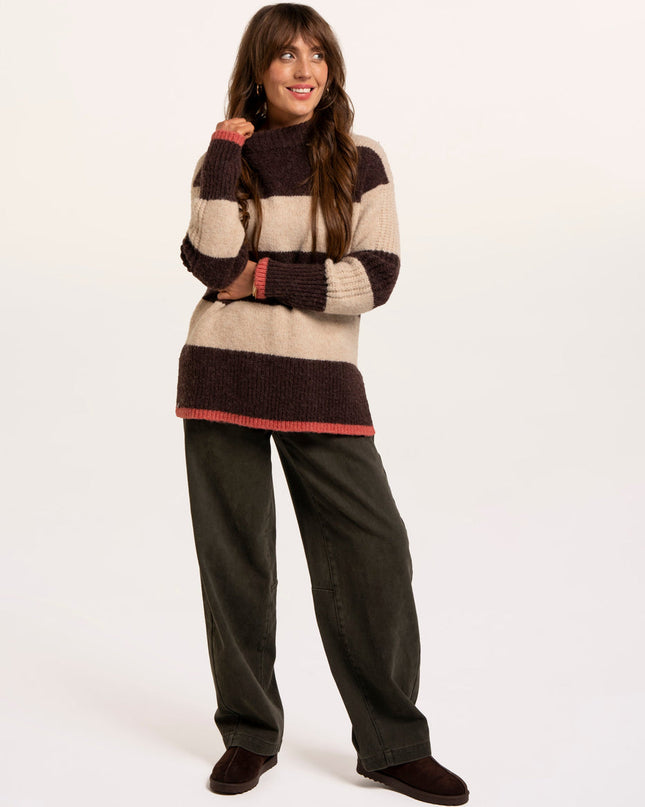 Eira Stripe Crew Neck Knitted Jumper
