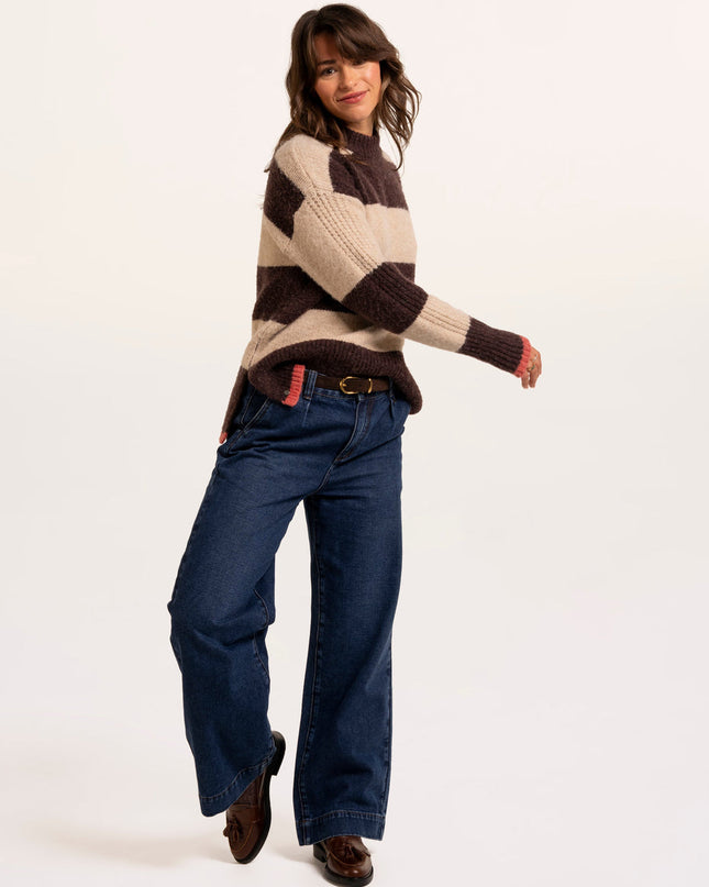 Eira Stripe Crew Neck Knitted Jumper