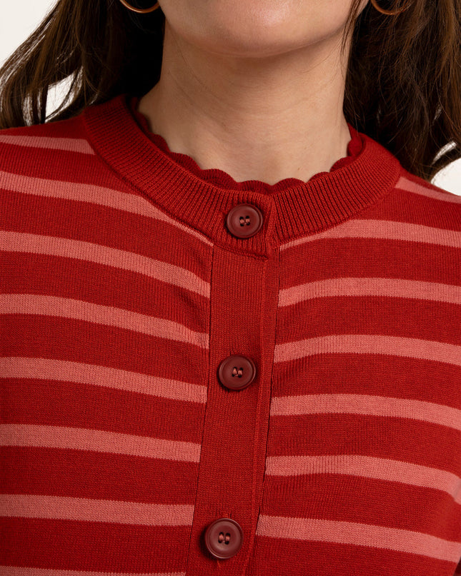Elin Knitted Stripe Cardigan