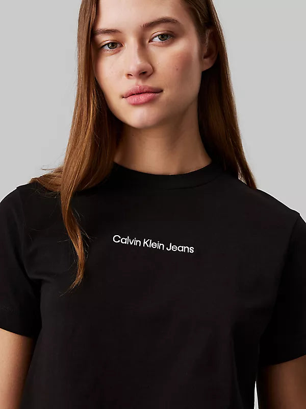 Calvin Klein Jeans - Institutional Straight Logo Tee - Black