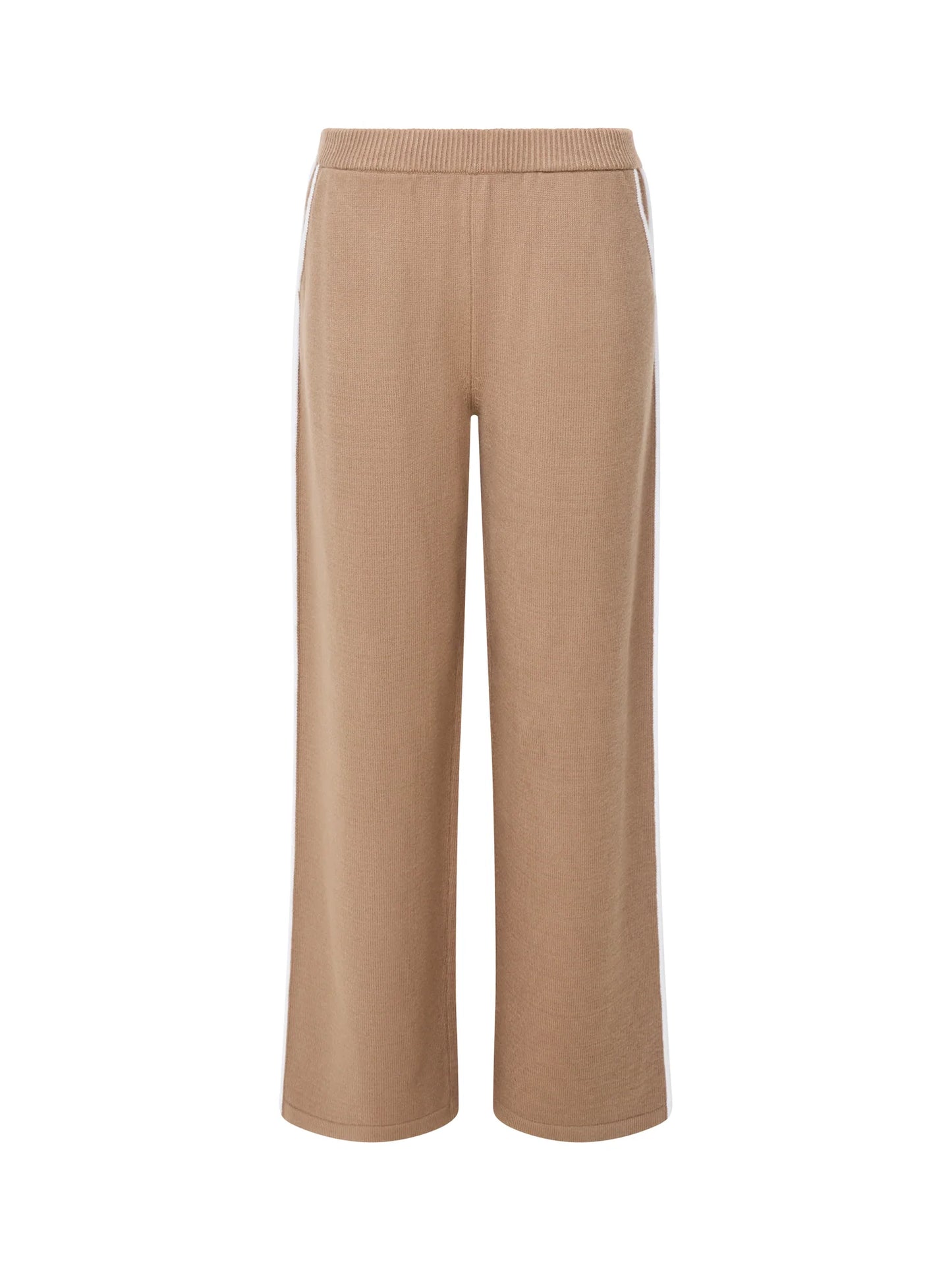 Jordan Wide Leg Trousers - Camel Porcelain