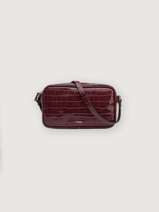 Tiffosi ' Caita' Faux Croc Bag - Tibetan Red