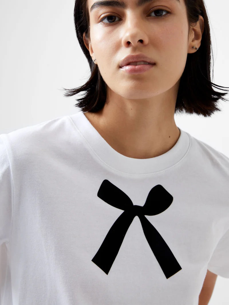 Bow Graphic T-Shirt - White