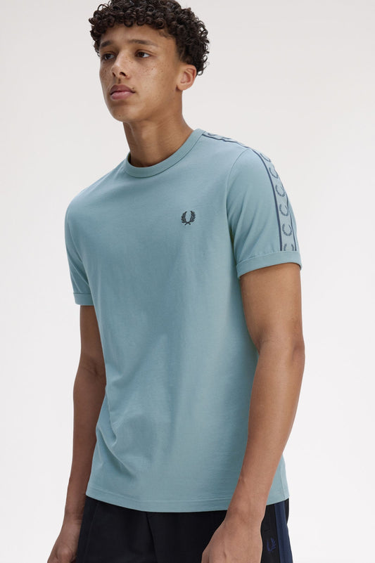 Contrast Tape Ringer T-Shirt - Stockport Blue
