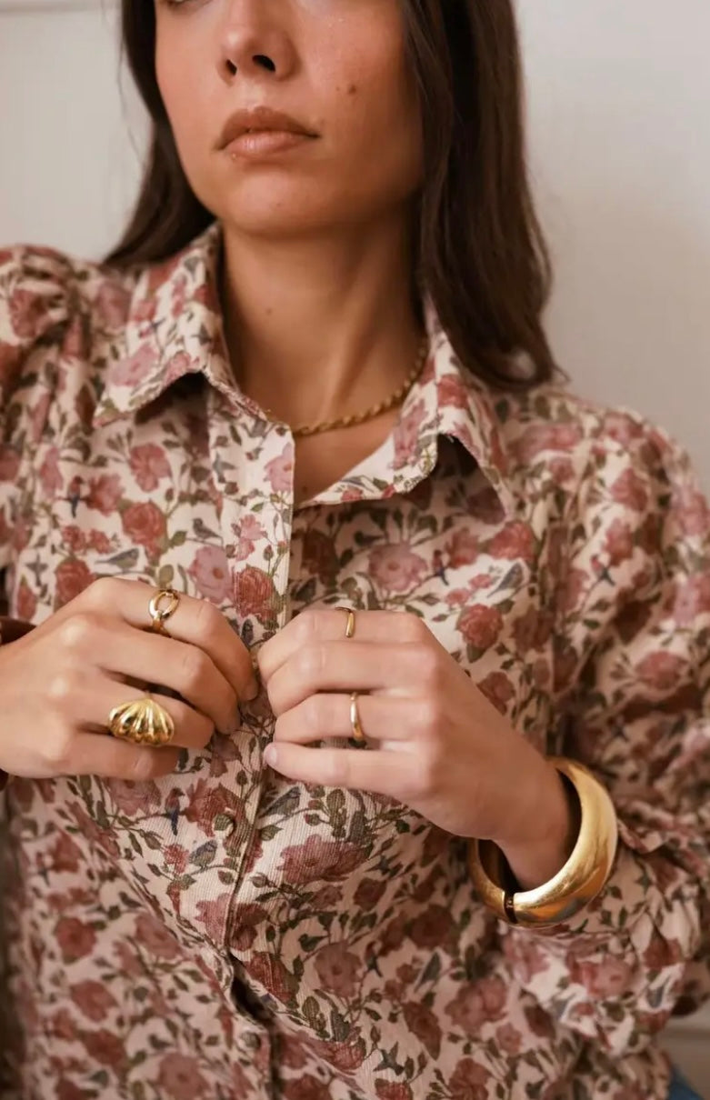 Judie Retro Print Floral Shirt