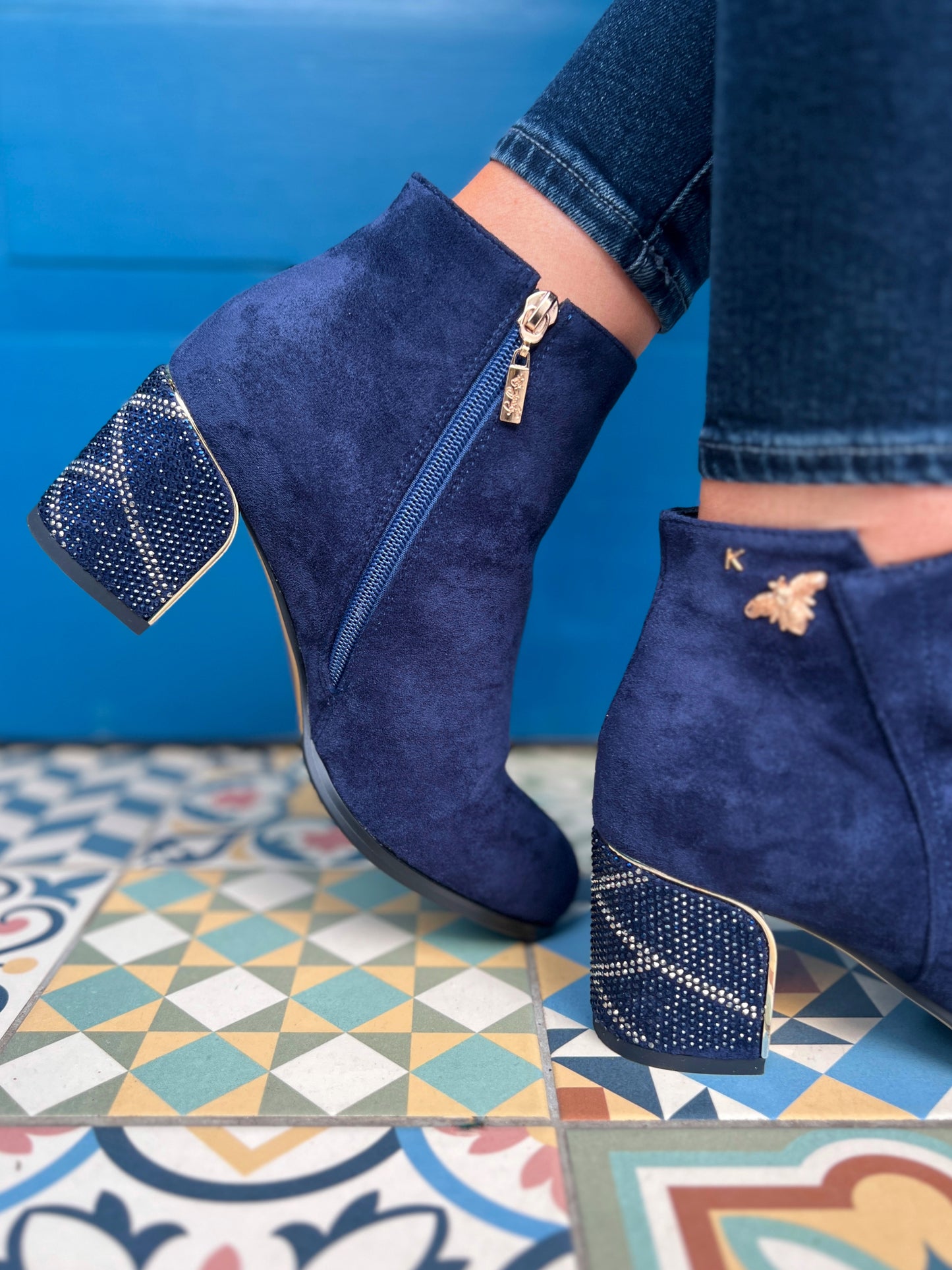 Kate Appleby - Leyburn Suede Boot - Navy