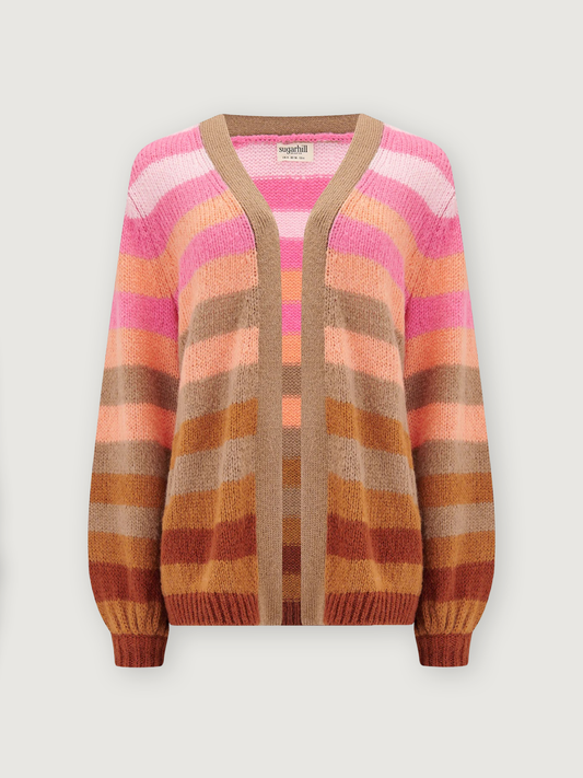 Sugarhill Brighton - Yvette Cardigan - Multi, Ombré Stripe