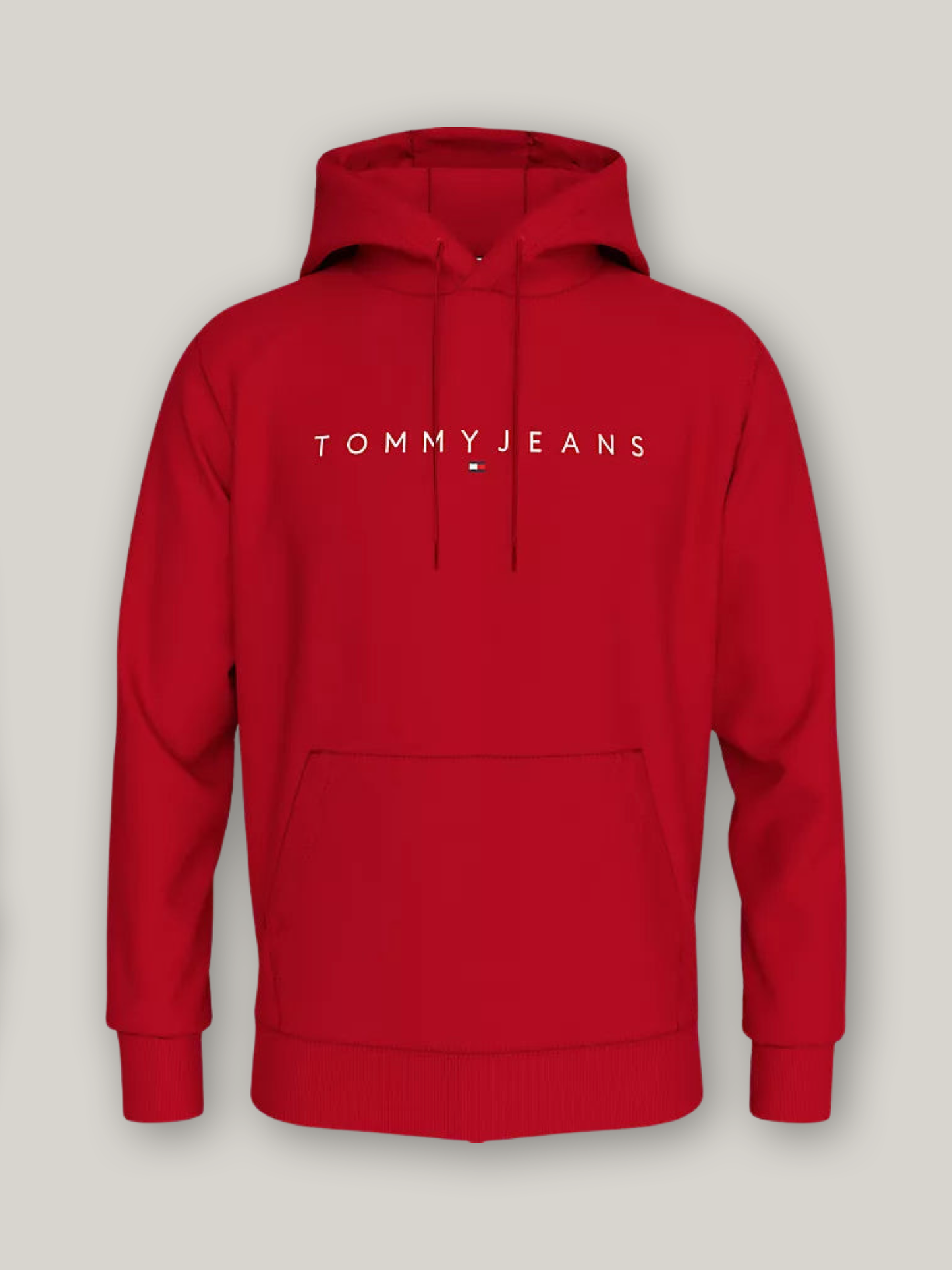 TJM REG LINEAR LOGO HOODIE EXT - DEEP CRIMSON