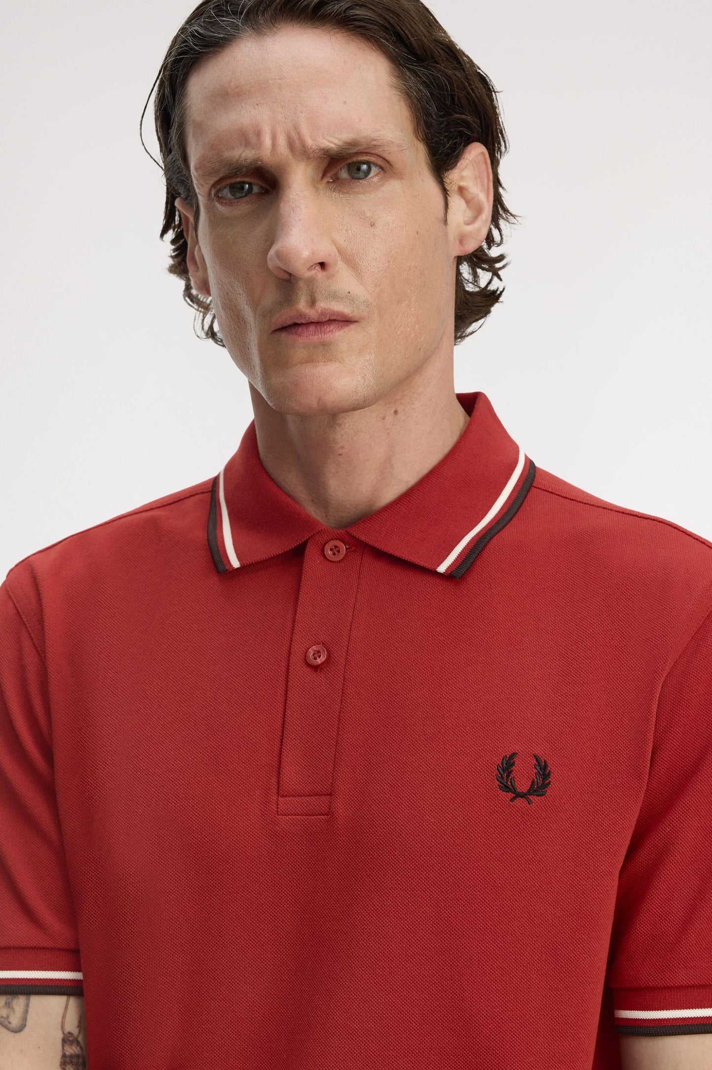 Twin Tipped Polo Shirt - Burnt Red