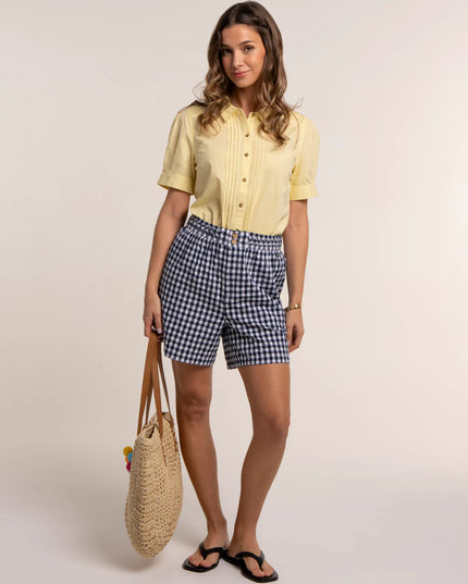 Cowrie Textured Blouse - Lemon