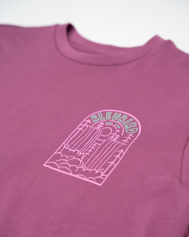 Cascade Cropped Tee - Berry