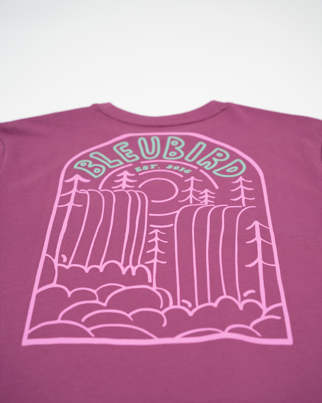 Cascade Cropped Tee - Berry