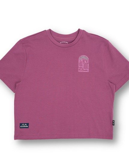 Cascade Cropped Tee - Berry