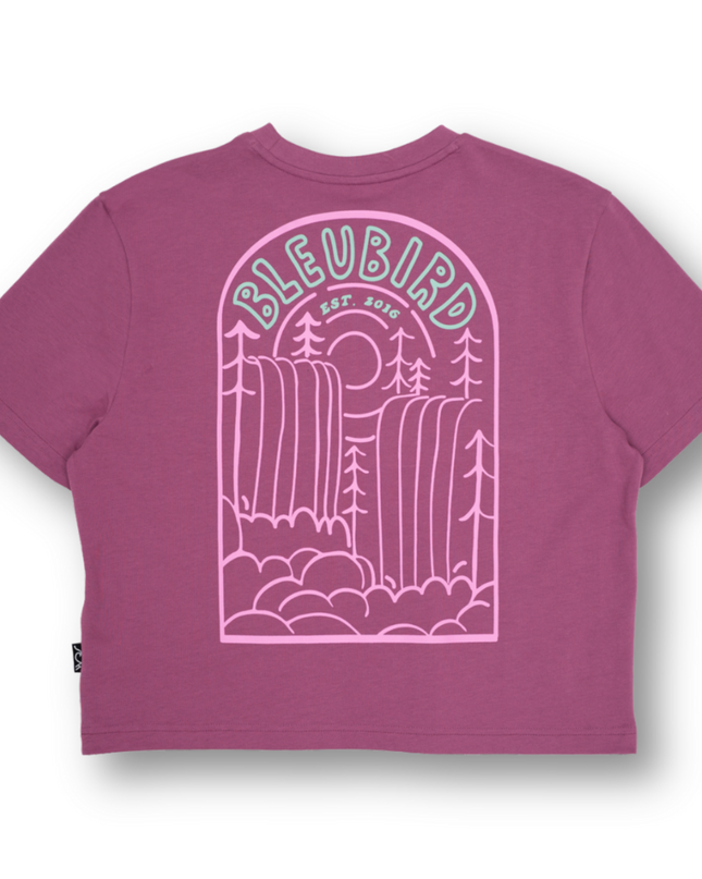 Cascade Cropped Tee - Berry