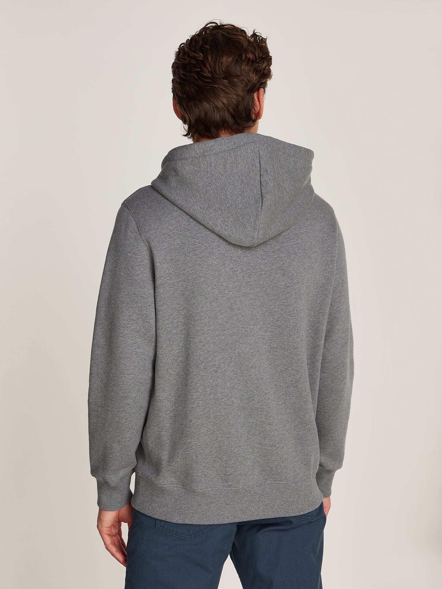 Calvin Klein Jeans - Seasonal Cotton Fleece Monologo Hoodie - Grey