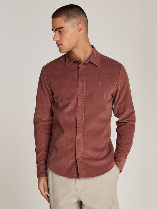 Calvin Klein - Corduroy Regular Fit Shirt - Apple Butter