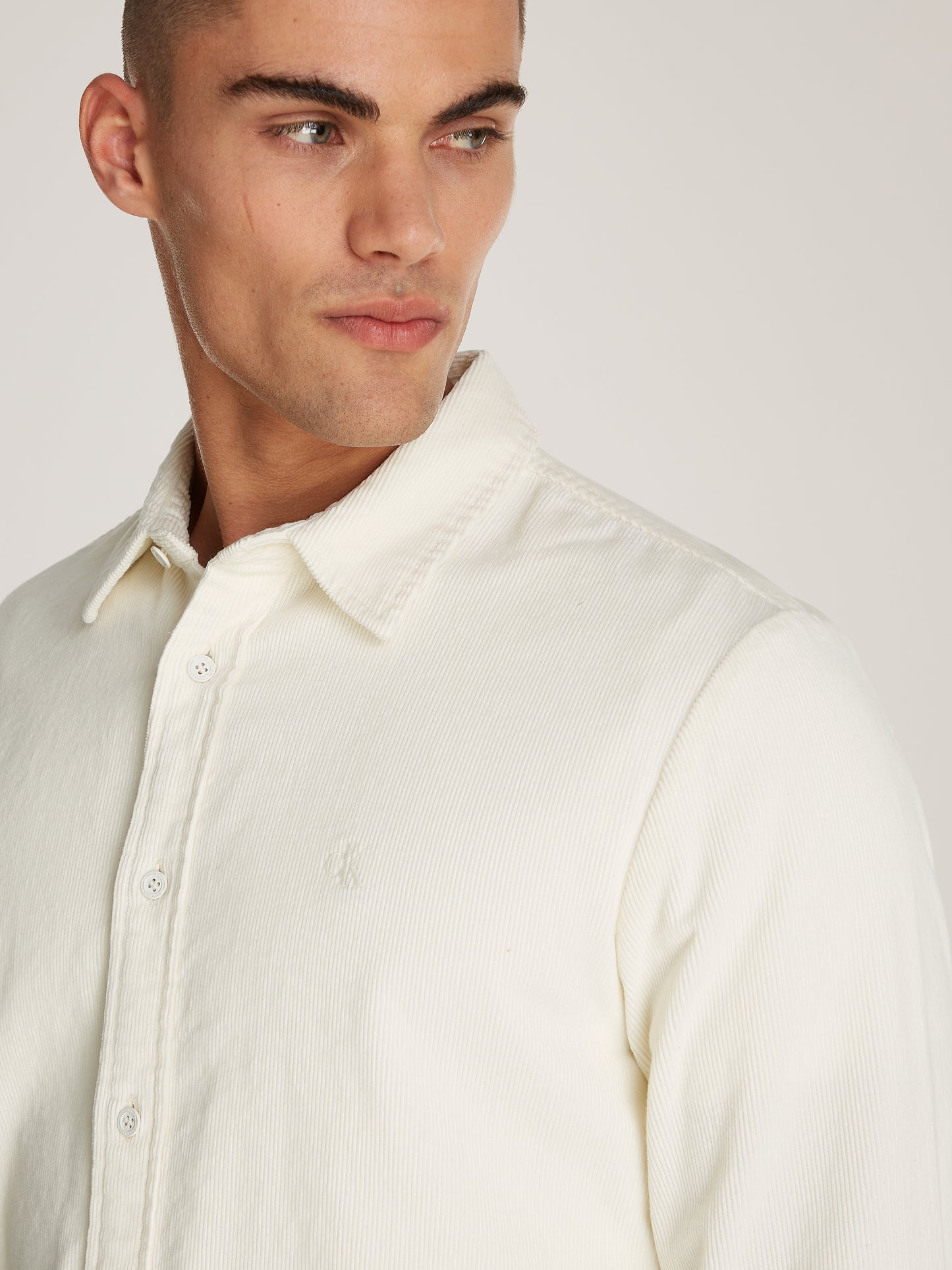 Calvin Klein Jeans - Corduroy Regular Fit Shirt - Ivory