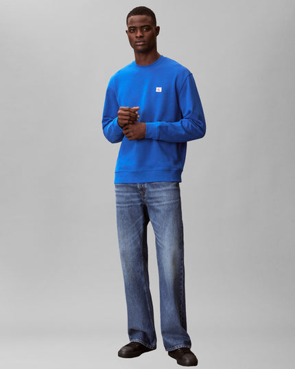 CK Terry Monologo Sweatshirt - Classic Blue