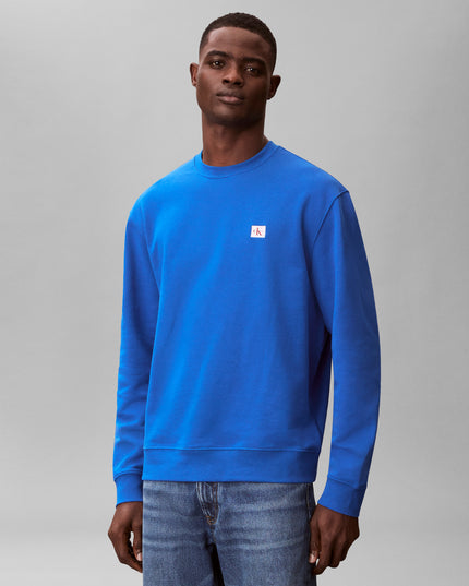 CK Terry Monologo Sweatshirt - Classic Blue