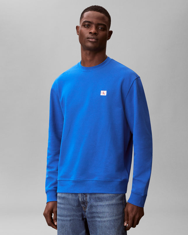 CK Terry Monologo Sweatshirt - Classic Blue
