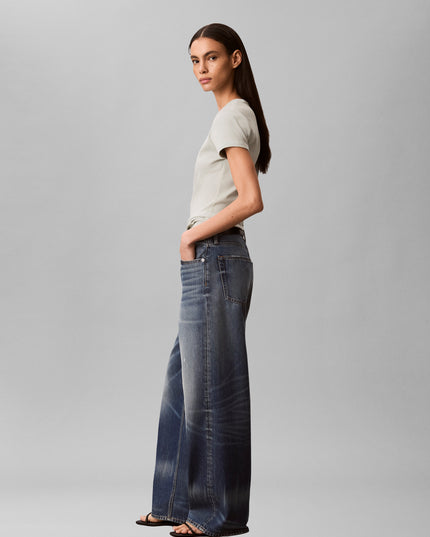Slim Ribbed Cotton Logo T-Shirt
 - Pale Meadow