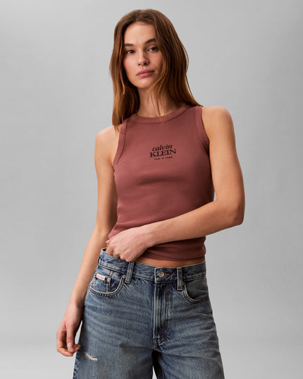 Baby Rib Logo Vest - Sierra Brown