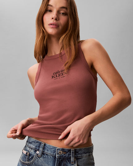 Baby Rib Logo Vest - Sierra Brown