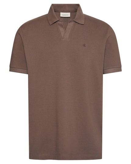 Open Collar Casual Polo - Warm Oak