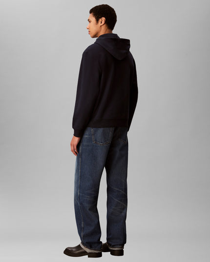 Cotton Terry Monogram Hoodie - Dark Sapphire